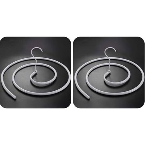 2 cintres spirale - Pour couettes, draps - Ronds (1/4)