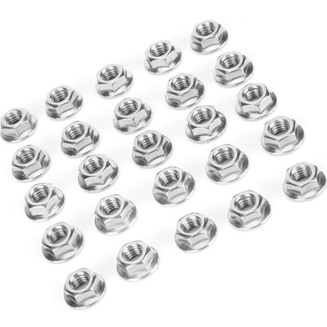 Lot de 25 écrous à bride en acier inoxydable résistant à la corrosion, accessoires pour serres, M6 (1/5)