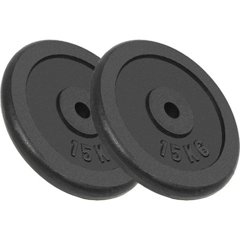 vidaXL Discos de pesas de hierro fundido 2 uds 2x15 kg (1/4)