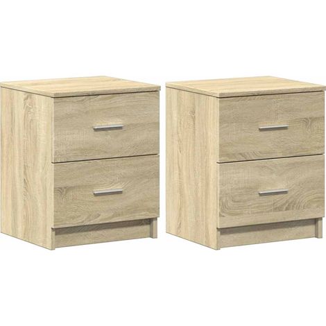 Maison Exclusive - Mesitas de noche 2 uds con 2 cajones roble Son (1/5)