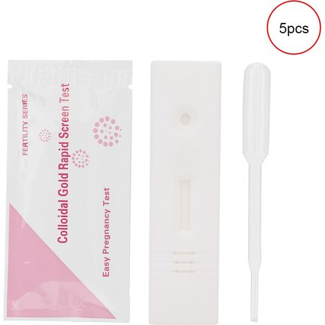 Lot de 5 bandelettes test de grossesse HCG rapide, détection précoce au colloïde d'or pour femmes (1/5)