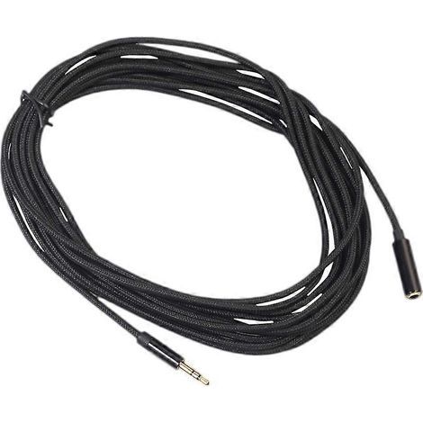 3,5-mm-Stereo-Kopfhörer-Verlängerungskabel (Stecker auf Buchse), 5 Meter lang (Schwarz) (1/4)