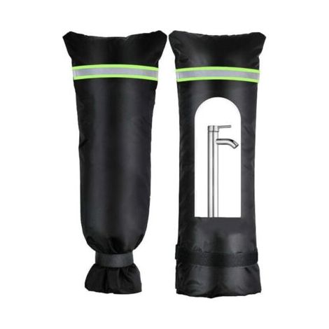 FENOPLASTICALot de 2 housses de robinet d'extérieur pour protection contre le gel en hiver, grands housses de robinet de 71,1 x 38,1 cm pour l'extérieur, housse de robinet réutilisable pour cour extér (1/4)