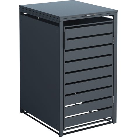 Westmann Metall Mülltonnenbox Kubus  240 L  Anthrazit  68x80x116 cm (1/5)