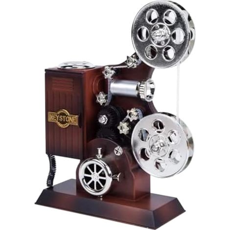 Boîte à musique projecteur de cinéma, mini boîte à musique style antique vintage, mélodie pour anniversaire, décoration pour la maison, le bureau ou le bureau, durable (1/5)
