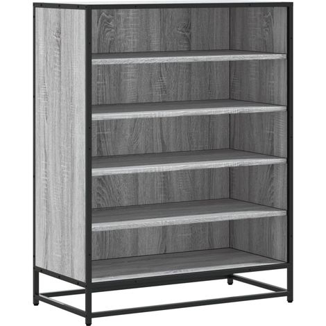 Maison Exclusive - Scarpiera Grigio Sonoma 75x38x97,5 cm Legno Multistrato Metallo