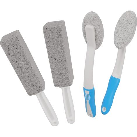 4PCS Brosse de Toilette en Pierre Ponce de Nettoyage Pierre de Nettoyage avec Poignée pour Nettoyage Salle de Bain Toilettes Piscine Plaque de Cuisson