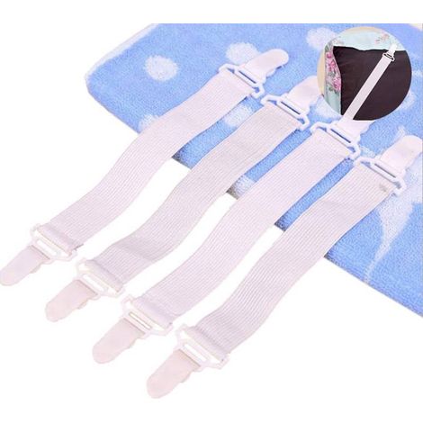 Attache-Draps Élastique - 8 Pièces - Pour Lit Simple Double Roi - Fixation Sécurisée des Draps-Housses et Couvertures - Kit Complet (1/5)