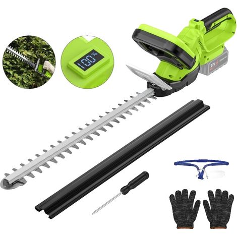 Taille-haie sans fil, 51 cm, double lame, moteur puissant de 500 W, Pas de batterie (1/2)
