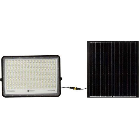 V-TAC VT-240W Projecteur LED noir avec panneau solaire 30W et télécommande Projecteur LED avec batterie remplaçable 4000K Câble 3m - 7830 (1/5)