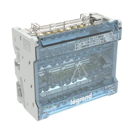 Répartiteur modulaire à barreaux étagés tétrapolaire 100A 10 départs - 6 modules - LEGRAND