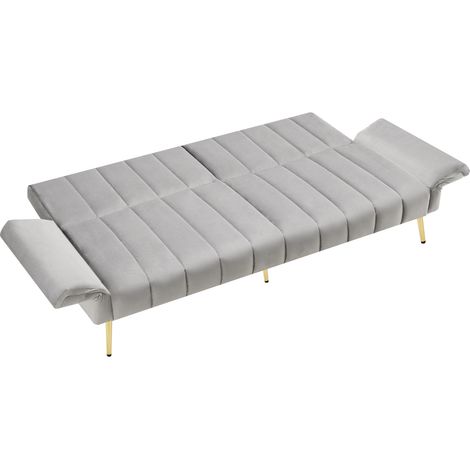 Canapé-lit pliant moderne avec pieds de soutien, fonction couchage, tissu velours, adapté au salon, à la chambre, au home cinéma et à la chambre d'amis. Vidéo disponible [old sku:N653P260506G] (1/5)