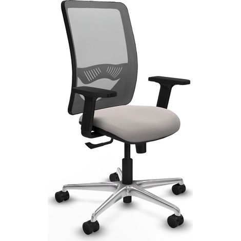 Silla de oficina piqueras y crespo Zulema gris malla piel sintética (1/2)