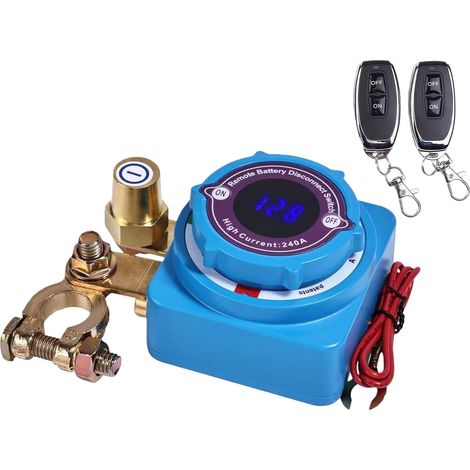 Disjoncteur De Batterie, 12v/24v 250a Disjoncteur De Batterie Télécommandé Sans Fil, Coupe Circuit Batteries, Interrupteur D'arrêt Automatique, Coupe Batteries Voiture Disjoncteurs Pour Voiture Camion (1/5)