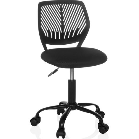 Kinderschreibtischstuhl / Kinderstuhl KID QB Stoff schwarz hjh OFFICE (1/5)