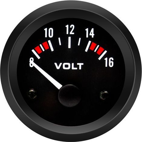 Voltmètre Volt Jauge BX100007 52mm/2in Voltmètre Jauge (8-16V) voltmetre voiture gauge+gorgeri universal 12v voltmètre (1/5)