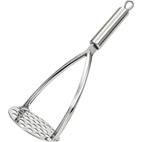Presse-purée en acier inoxydable pour faire efficacement de la purée de pommes de terre, écraseur de pommes de terre robuste avec poignées robustes durables, pain à la banane, salade d'œufs (1/4)