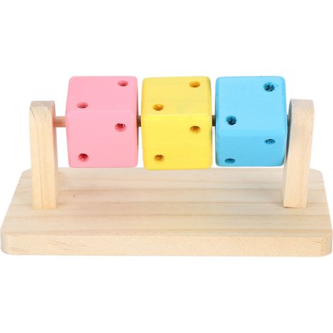 Jouet en bois amusant pour hamster, jouet d'entraînement pour faire ronger les dents, jouet interactif pour animaux de compagnie (1/5)