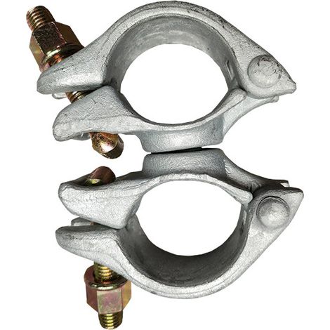 Collier d'échafaudage orientable en acier galvanisé 4949 mm – Pour tubes de 42 à 49 mm – Conforme norme EN74 – Poids 1,45 kg