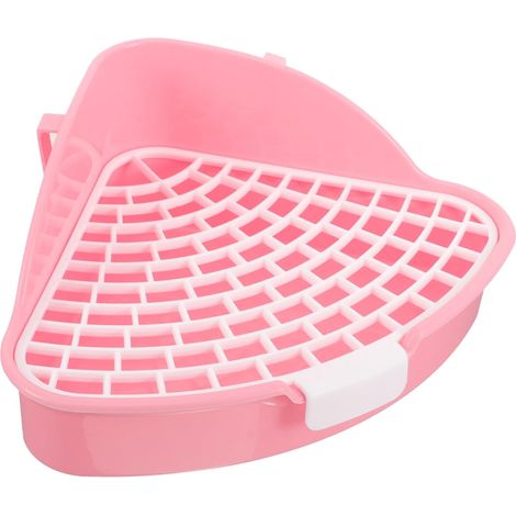 Triangular Litter Box for Rabbits, Indoor Toilet for Small Animals, Potty Training Aid (1/5)