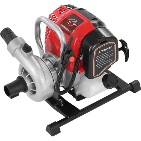 Pompe à eau à essence 4 temps, 36,5CC 850W Motorpumpe à essence pour étang 15 m³/h Auto-amorçante Pompe à eau de jardin Pour l'irrigation de jardin, piscine, étang et agriculture