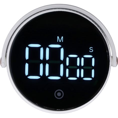 Minuteur de Bureau Minimaliste Rond à 3 Niveaux de Volume Réglable avec Affichage Numérique Ultra Clair pour Cuisine et Sport (1/5)
