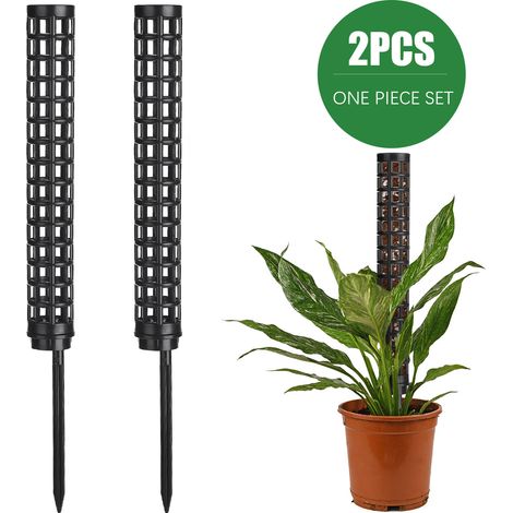 [Moss Pole] Tige de Moss extensible en PP, ensemble de 2 pôles verts ou noir, 39cm pour plantes grimpantes indoor. (1/5)