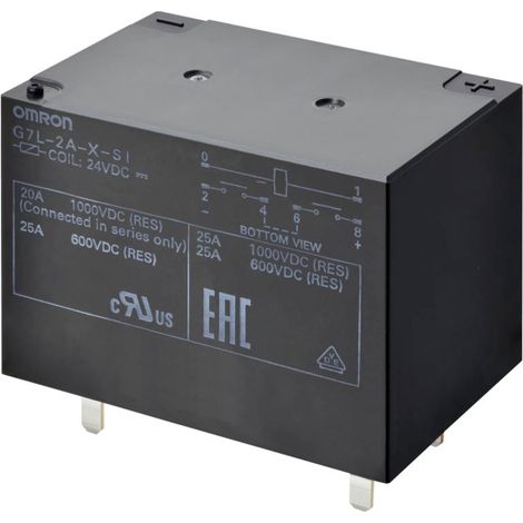 Omron G7L-2A-X-SI-DC12 Printrelais 12 V/DC 30 A 2 Schließer 1 St. Tray