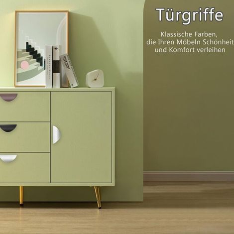 6 Pièces Poignées de Porte Adhésives, Poignées de Tiroir D'armoire Adhésives, Poignées de Porte de Balcon pour Portes, Fenêtres, Armoires, Tiroirs, Blanc (1/3)