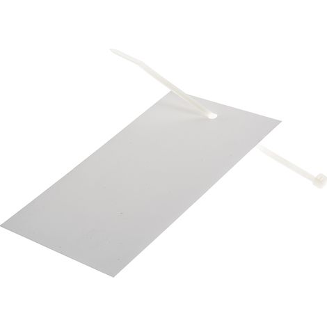 Étiquette pré-imprimée RS PRO Blanc, 1 par paquet ( Prix pour Sachet de 10 )