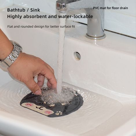 Désodorisant pour siphon de sol, Couvercle de siphon de sol, Couvercle de salle de bain, Tapis désodorisant en caoutchouc souple, Cuisine, Salle de bain, Toilettes, Couvercle de siphon de sol CAO (1/5)