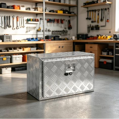 Aluminium-Werkzeugkiste für Lkw 76 l mit Schloss und Schlüsseln HAVRYA (1/3)