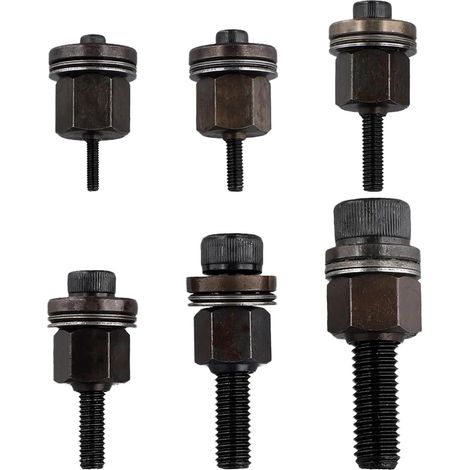 6 Pièces Outil de Rivetage à Main Ensemble de Têtes en Acier Riveteuse Manuelle Remplacer L'Écrou de Pointe M3//M5/M6/M8/M10 Tête de Mandrin pour Outil D'Écrou de Rivet (1/5)