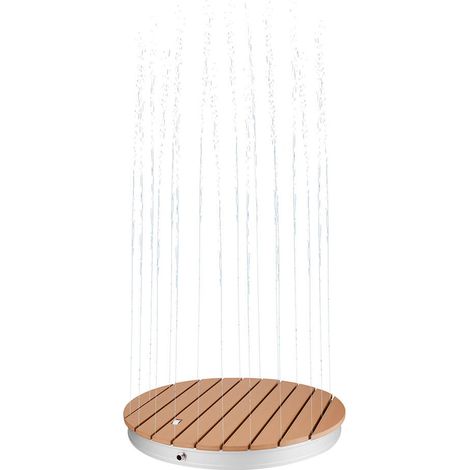 HOME DELUXE WPC Bodendusche CALIA Teak - ⌀ 70,5 cm Bodendusche, Außendusche, Gartendusche, Outdoor Dusche Bodendusche, Außendusche, Gartendusche
