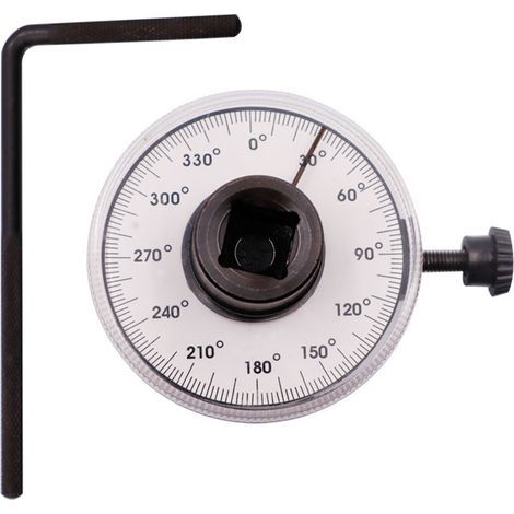 Clé dynamométrique d'angle 1/2 pouce 360° précision vissage angulaire échelle claire outil de mesure réglable (1/5)