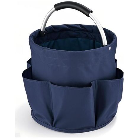 Panier de Nettoyage avec Poignée, Organiseur de Nettoyage Multi-Poches, Sacs Étanches pour Jardinage Organisateur de Produits de Nettoyage Pliable pour Jardin, Salle de Bain, intérieur(Bleu) (1/5)