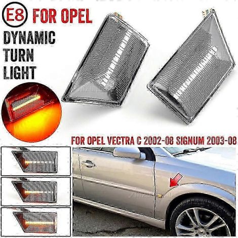 feux de position latéraux dynamiques à LED de haute qualité (noir fumé) pour Opel Vectra C 2002-2008 et Opel Signum 2003-2008 (1/4)