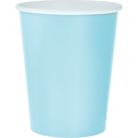 Bicchieri di carta azzurri da 270 ml, confezione da 14 pezzi.