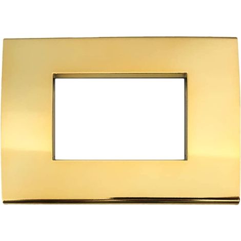 Placca ORO LUCIDO 3 posti compatibile con Vimar Arkè TIPO 19653.07