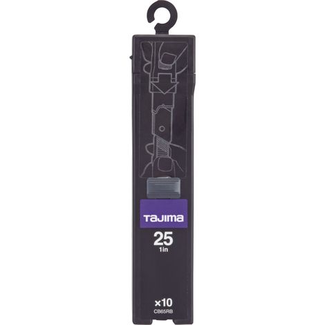 Tajima Cutterklingen Razar Black Blade 25 mm 10 Stk für Pappe Leder Tapete Folie