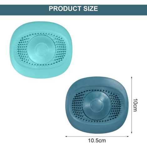 Bouchon Évier - Bouchon Silicone 2 en 1 Anti-Odeur Attrape-Cheveux - Pour Évier Lavabo Baignoire - Lot de 2 (1/5)