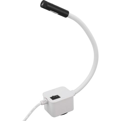 Lumière de position rouge portative à col de cygne 360°, distance d'éclairage 3-10 mètres, aimantée, pour chantier ou atelier de couture (110-220V, norme UE) (1/5)