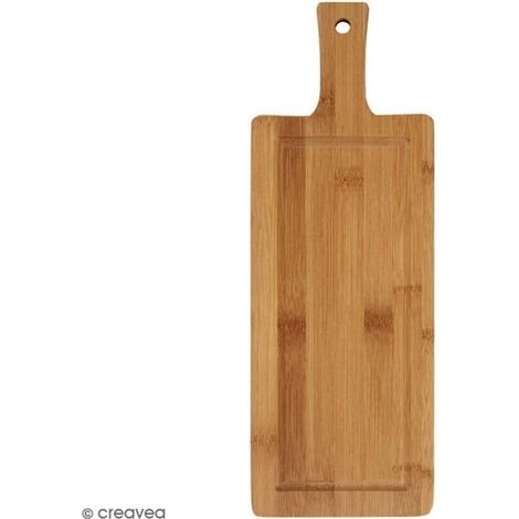 Planche à découper en bambou à suspendre - 39 x 14 cm - Traitée avec une huile naturelle - Contemporain
