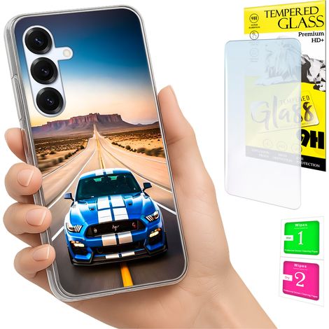 Custodia per Samsung Galaxy S25 FE, cover fotografica, cover posteriore + vetro 9H (1/5)