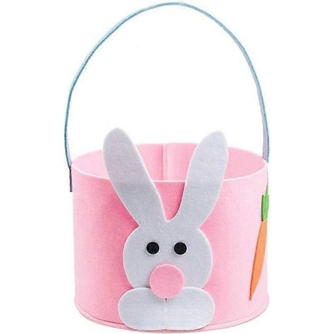 Osterhasenkorb für Kinder, Ostereimer für die Eiersuche, niedliche Hasentasche für Süßigkeiten und Geschenke, Aufbewahrungstasche.