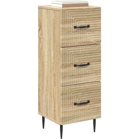 Maison Exclusive - Mobile con Cassetti Rovere Sonoma 33 x 34,5 x 89,5 cm