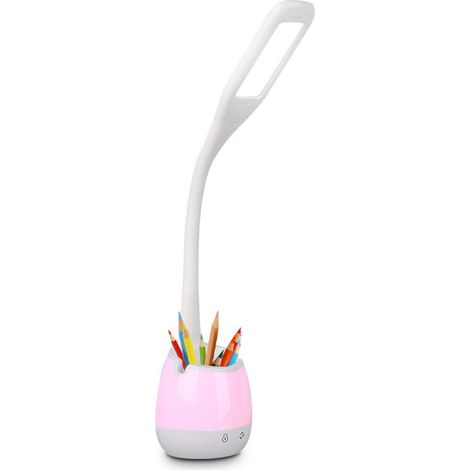 Lampe de Bureau Flexible, Lampe Rechargeable avec Veilleuse Colorée/ 3 Modes et 3 Niv. de luminosité/Contrôle Tactile (1/4)
