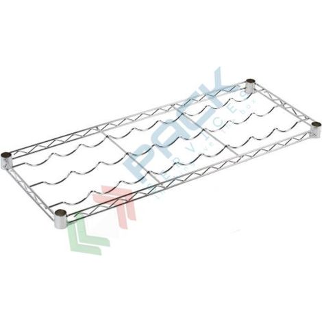Archimede scaffale metallico ripiano porta bottiglie cm 36 x 91 (9 bottiglie) cucina bagno garage cabina armadio (1/2)