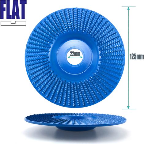 125 Bleu avion Disque de ponçage et de façonnage pour meuleuse d'angle de 125 mm, roue de polissage plate et biseautée, outil de bricolage pour le travail du bois (1/5)