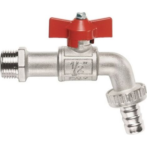 RUBINETTO A SFERA CON PORTAGOMMA A FARFALLA 3/8&quot   DN 10